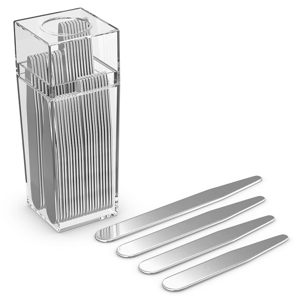Amazon.com: 40 Metal Collar Stays For Men'S Dress Shirts - 4